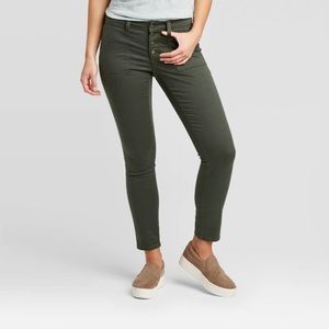 Olive Green High Rise Skinny Jeans